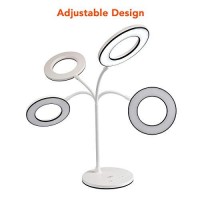 Miady Led Desk Lamp Eye-Caring Table Lamp, 3 Color Modes With 4 Levels Of Brightness, Dimmable Office Lamp With Adapter, Touch Control Sensitive, 360? Flexible