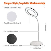 Miady Led Desk Lamp Eye-Caring Table Lamp, 3 Color Modes With 4 Levels Of Brightness, Dimmable Office Lamp With Adapter, Touch Control Sensitive, 360? Flexible