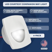 Five Oceans Led Companion Way Light 4 Pack Marine Courtesy Lights Square Light For Boat Interior Deck Cockpit Cool White Le