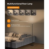 Trond Floor Lamp 5000Lm Super Bright Sky Led Modern Torchiere Standing Lamp 3000K Warm White Light 5Level Dimmable Modular