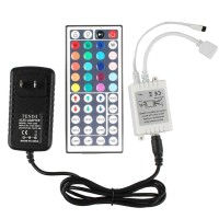 Galygg 44 Key Ir Remote Controller Kit, Wireless Rectifier Control Box, Dc 12V 2A Led Power Supply Plug Adapter For 2835 3528 5050 Rgb Led Strip Lights Flexible Tape Lighting