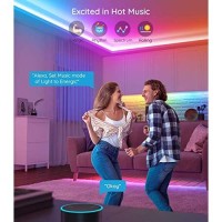 Govee 16.4Ft Rgbic Led Strip Lights, Wifi Color Changing Led Lights Segmented Control, Work With Alexa And Google Assistant, Music Led Lights For Bedroom, Kitchen, Christmas Party, Waterproof 2X16.4Ft