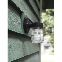 Design House 587246 Jelly Jar Indoor/Outdoor Integrated Led Wall Light, Black