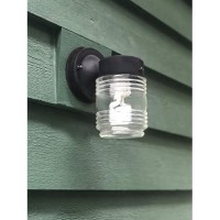 Design House 587246 Jelly Jar Indoor/Outdoor Integrated Led Wall Light, Black