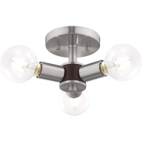 Livex Lighting 3 Lt Brushed Nickel Ceiling Mount