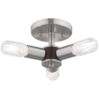 Livex Lighting 3 Lt Brushed Nickel Ceiling Mount