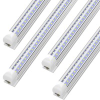 Shopled 6Ft Led Shop Light, 54W 7020Lm 6000K Cool White, Led Linkable Ceiling Lights T8 Led Tube Lights, V Shape, 6 Foot Led Shop Lights Fixtures For Garage, Plug And Play, 4 Pack