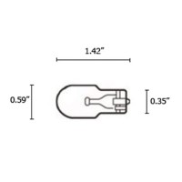 Tp Etoplighting 10-Pack T5-12V-4W, T5 Wedge Base Replacement Bulb, 12 Volt 4 Watt Low Voltage, T5-12V-4W(10), Apl2178