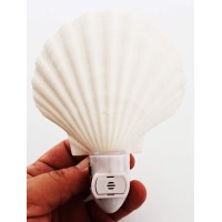 Florida Shells And Gifts Inc. Seashell Night Light Real White Scallop Shell Beach Decor W. On/Off Switch Beautiful Coastal Cottage