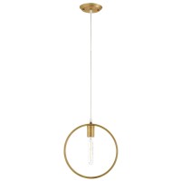 Modway Orbit Brass Metal Hoop Ceiling Light Pendant Light