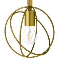 Modway Perimeter Brass Metal Modern Wall Sconce Light Fixture In