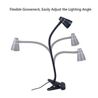 Cesunlight Led Clip Desk Lamp, Headboard Light With Strong Clamp, Bed Reading Light With 3000K-6500K Adjustable Color Temperature Options For Brighter Illumination (Black)