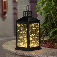 Solar Lantern Lights Outdoor Sunwind Waterproof Solar Table Lamp Hanging Lighting With 40 Warm White Leds For Garden Patio Landscape Decoration