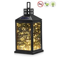 Solar Lantern Lights Outdoor Sunwind Waterproof Solar Table Lamp Hanging Lighting With 40 Warm White Leds For Garden Patio Landscape Decoration