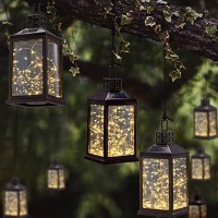 Solar Lantern Lights Outdoor Sunwind Waterproof Solar Table Lamp Hanging Lighting With 40 Warm White Leds For Garden Patio Landscape Decoration