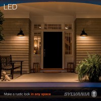 Sylvania Weymouth Vintage Light Fixture, Black / Oil Rubbed Bronze Flush Mount Sconce, 40W A19 Soft White Dimmable Led Bulb Included (60060)