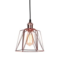 Innoteck Ds-1056 Vintage Ceiling Pendant Light Shade - Retro Rose Copper Metal Cage Chandelier Lampshade