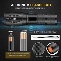 Modoao 3Pack Super Bright Flashlights High Lumens Led Flashlight With Zoomable Beam - Mini Flashlights For Camping, Hiking, Dog Walking - Powerful Emergency Flashlights With 5 Modes For Outdoor Use