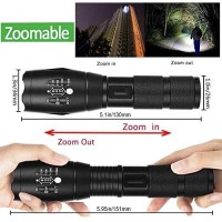 Modoao 3Pack Super Bright Flashlights High Lumens Led Flashlight With Zoomable Beam - Mini Flashlights For Camping, Hiking, Dog Walking - Powerful Emergency Flashlights With 5 Modes For Outdoor Use