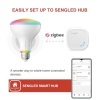 Sengled Smart Bulbs That Work With Alexa, Google, Smartthings, Zigbee Hub Required, Br30 Smart Led Bulb 75W, Smart Recessed Light Bulbs, Color Changing Light Bulb, Smart Flood Light E26, 940Lm 1 Pack