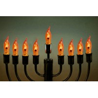 Goothy Orange C18 Flicker Flame String Light Bulbs-1 Watt/120 Volts/ E12 Base(12 Pack)