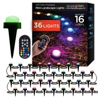 Enbrighten Premium Led Garden Lights, 36 Small Landscape Lights, 70Ft Cord With 22Ft Lead Wire, Color Changing, Remote Control, Outdoor Landscape Lighting, 41657