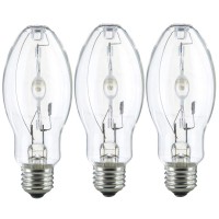 (3 Pack) Mh100/U/Med 100W Metal Halide Bulb Ed17 Medium Base Clear