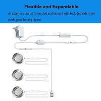 Cabinet Lights Round Puck Light Plug In Recessed Led Light For Kitchen,Shelves,Garage,Office,Desk,Corner,Halogen Retrofit,Under Counter Light Dimmable,6W,480Lm,3000K Warm White,2.5In,3Pcs