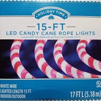 Holiday Time Led Candy Cane Rope Lights 15 Feet