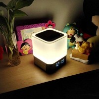 Aisuo Night Light - 5 In 1 Lamp With Bluetooth Speaker, 12/24H Digital Calendar Alarm Clock, Touch Control & Color Dimmable, Support Tf And Sd Card, Room Decor, Music Player, Ideal Gift For Teens.