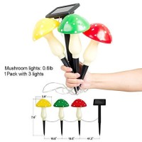 Timeflies Outdoor Solar Garden Lights, Yard Decorations Mushroom -1Pack 3 Mushroom