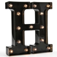 Light Up Black Alphabet Marquee Letters Sign Led Marquee Number Lights Sign For Night Light Home Bar Christmas Lamp Birthday Party Wedding Decoration H