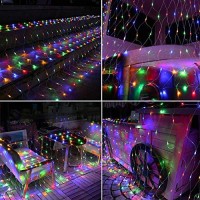 Joomer 12Ft X 5Ft 360 Led Christmas Net Lights, 8 Modes Bush Mesh Lights Connectable, Timer, Waterproof For Christmas Trees, Bushes, Garden, Outdoor Decorations (Clear Wire, Multicolor)