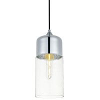 Living District Indoor Modern Home Decorative Bright Ceiling Ashwell 1 Light Black Pendant With Clear Glass