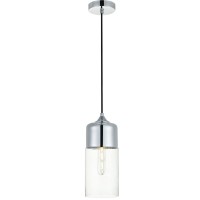 Living District Indoor Modern Home Decorative Bright Ceiling Ashwell 1 Light Black Pendant With Clear Glass