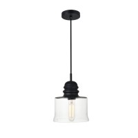 Kenna 1 Light Chrome Pendant With Clear Glass