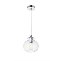 Destry 1 Light Black Pendant With Clear Glass