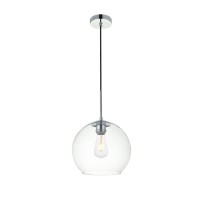 Baxter 1 Light Chrome Pendant With Clear Glass