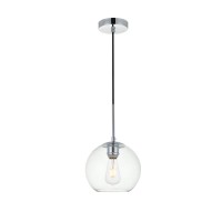 Baxter 1 Light Chrome Pendant With Clear Glass