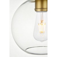 Baxter 1 Light Brass Flush Mount With Clear Glass