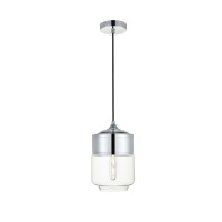 Ashwell 1 Light Chrome Pendant With Clear Glass