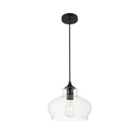 Destry 1 Light Brass Pendant With Clear Glass