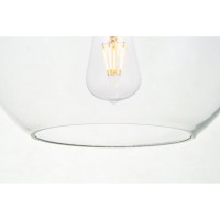 Baxter 1 Light Brass Pendant With Clear Glass