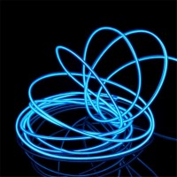 Jiguoor El Wire Battery Pack 164Ft 5M Bright Neon Light Strip 360 Illumination Neon Tube Rope Lights For Diy Festival Party