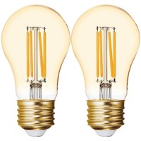 Ge Vintage Style Led Light Bulbs, 4 Watt (40 Watt Equivalent) Warm Candle Light, Amber Glass, Medium Base, Dimmable (2 Pack)