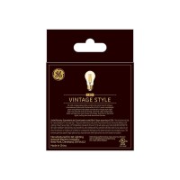 Ge Vintage Style Led Light Bulbs, 4 Watt (40 Watt Equivalent) Warm Candle Light, Amber Glass, Medium Base, Dimmable (2 Pack)