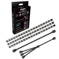 Airgoo Pc Rgb Led Strip Light, 54 Leds 3Pcs 12Inch Magnetic Led Strip For Motherboards 12V 4Pin Rgb Led Header, Easy To Install With Magnets Or Back Self-Adhesive