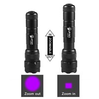 Ultrafire Black Light Uv Flashlight, Super Power Uv 395-405 Nm Led Wf-502B Blacklight Flashlights For Leak Detector, Pet Urine Stain, Bed Bug (Not Included Batteries)