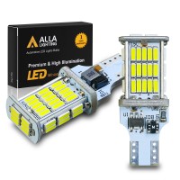 Alla Lighting 2600Lm T10/T15 912 921 Strobe Led Back-Up Reverse, 3Rd Brake Lights Bulbs, 6000K White Super Bright 922 W16W 906 4014-Smd Flashing Lamps For Cars, Trucks, Rvs, Suvs