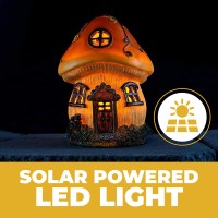 Vp Home Mushroom Fairy House Solar Light For Home And Outdoor Decor Mushroom House Solar Powered Flickering Led Garden Light Fairy House Backyard Halloween Decoration